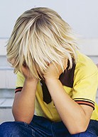 Sister comforting her brother